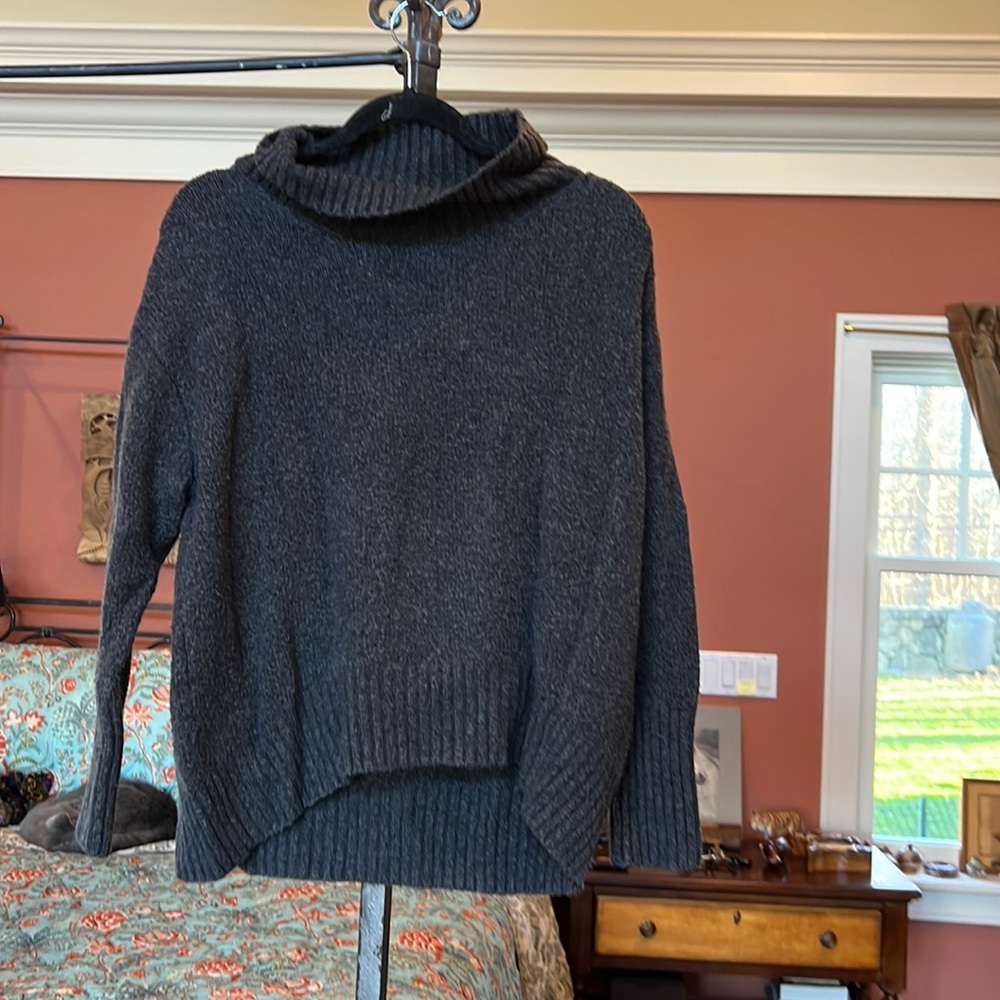 Cynthia Rowley Soft Grey Cowlneck Sweater